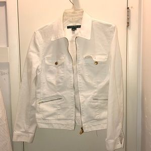 Woman’s Ralph Lauren white jean jacket